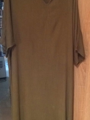 Women's long khaki dress with 3/4 sleeves, like new