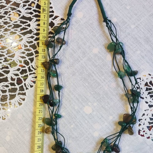Handmade necklace with semi-precious stones like new, green