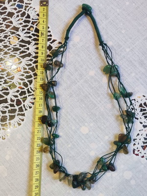 Handmade necklace with semi-precious stones like new, green
