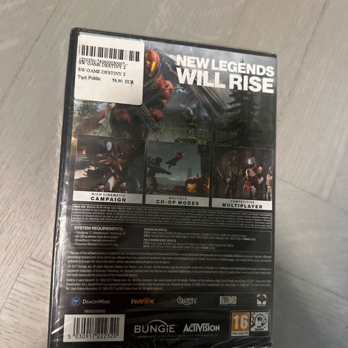 Destiny 2 PC game new with shrink wrap