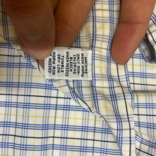 Ralph Lauren Oxford shirt L 16¼ Custom Fit blue yellow