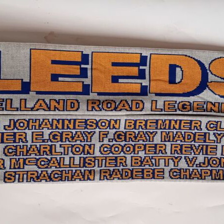 Leeds United Legends Double-Sided Acrylic Scarf New