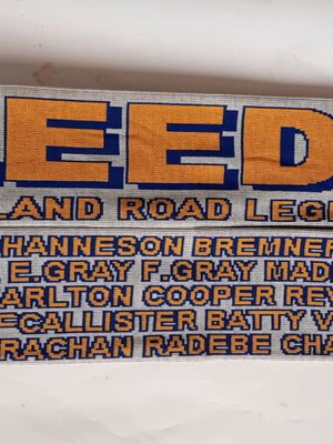 Leeds United Legends Double-Sided Acrylic Scarf New