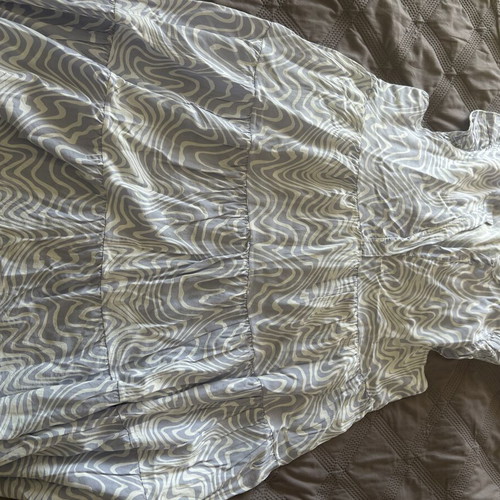 Women's dress like new, white and turquoise, size XL
