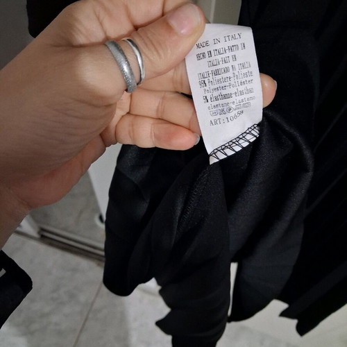Black Midi Dress Made in Italy like new with Statement Shoulders