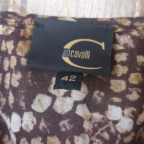 Just Cavalli women's silk blouse shirt new size 42 animal print