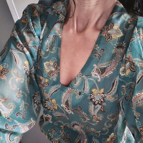 Toi&Moi shirt blouse new, silk-like with paisley pattern