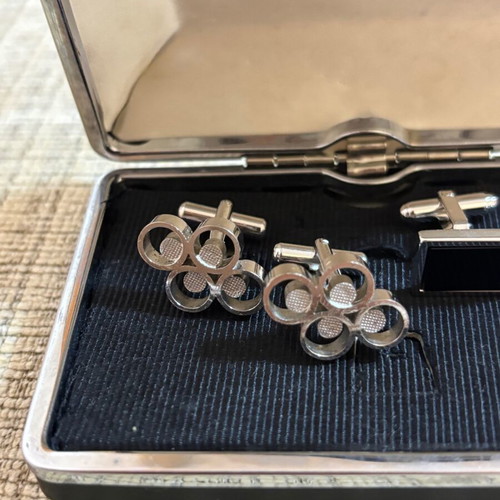 Dandy High Look U.S.A. Retro Vintage Cufflinks New Silver Set of Two Pairs