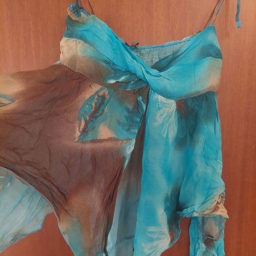 Lynne silk blouse like new, airy blue