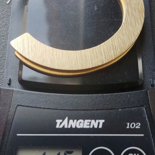Gold-plated hoops like new, matte gold color