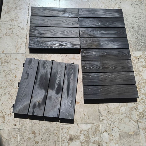 Grey Floor Set 32 pieces used, 30x30cm