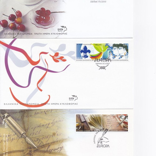 Europa first day covers 2005-2007-2008 like new