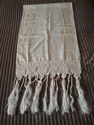 Table runner with fringes new 1.60x50cm, fringes 25cm