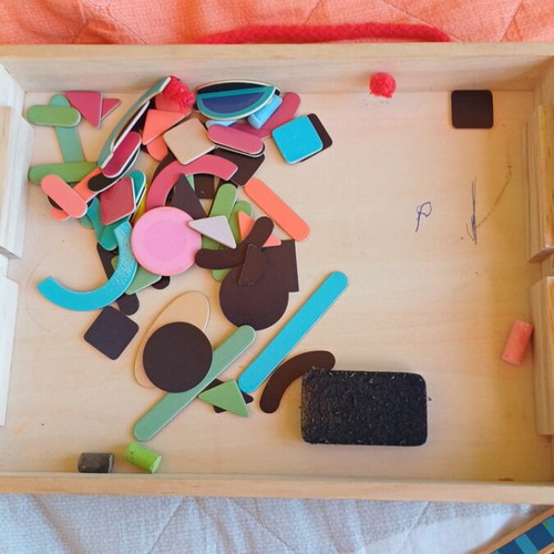 Wooden Magnetic Activity Board double-sided used