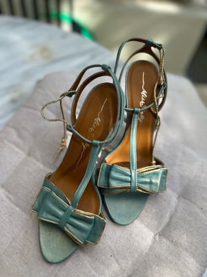 Miss Sixty leather sandals turquoise like new, size 37