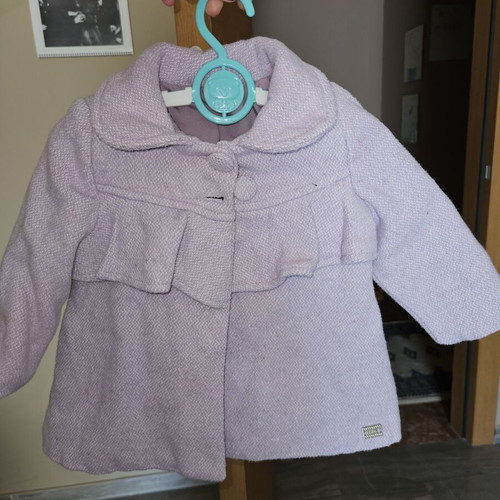 Evita baby coat 12 months like new, lilac color