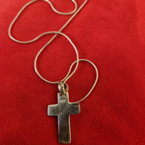 Silver cross 925 with chain vintage like new