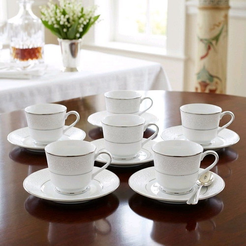Vintage Noritake Japan Tahoe espresso coffee set, 12 pieces, Fine Bone China