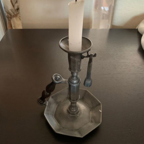 Antique pewter candlesticks 95% used, set of 2 pieces