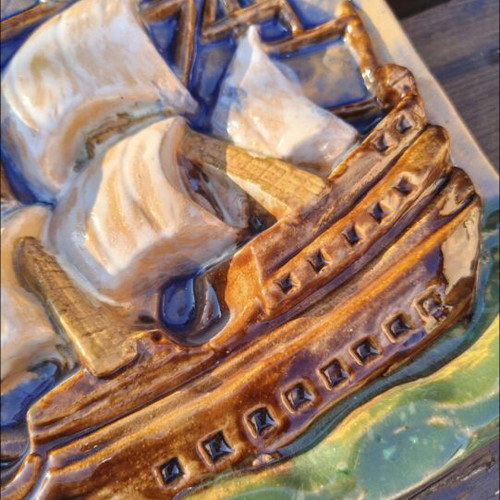 Dutch ceramic decoration like new, 20x20 cm, wall mountable