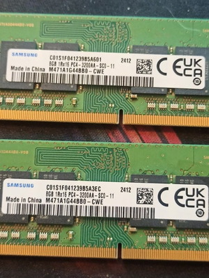 Samsung RAM 16GB (2x8GB) DDR4 3200MHz για Laptop καινούργιες