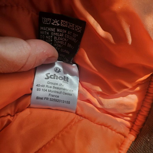 Schott bomber jacket like new, medium slim fit, green