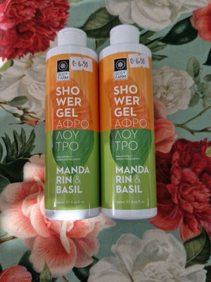 Mandarin & Basil shower gels new, pack of 2