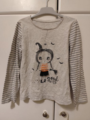 Mothercare μπλούζα για κορίτσι με μακρύ μανίκι και στάμπα μάγισσα, 122 εκ.