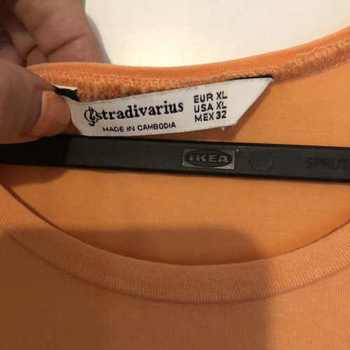 Stradivarius midi coral dress XL