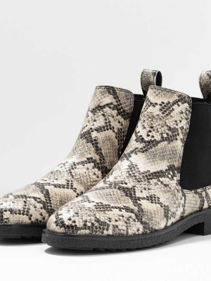 Clarks Griffin Plaza women's Chelsea boots new, eco leather, snake print, size 39