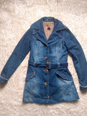 Denim coat Bershka like new, size M/38/10, blue