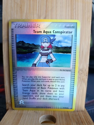 Pokemon Team Aqua Conspirator Reverse Holo Card like new
