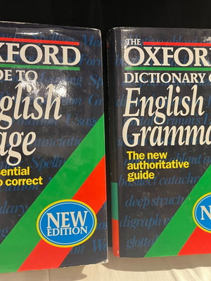 Set of 2 books Oxford Dictionary of English Grammar and Oxford Guide to English Usage used