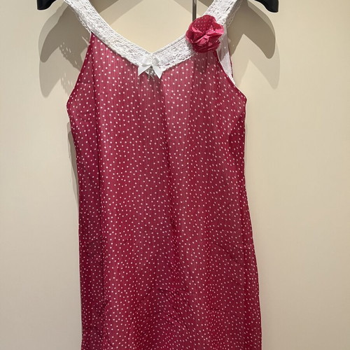 Mini Raxevsky girls' dress size 12 like new, watermelon color with white polka dots