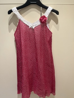 Mini Raxevsky girls' dress size 12 like new, watermelon color with white polka dots