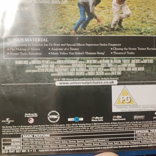 Twister Blu-Ray like new with Greek subtitles