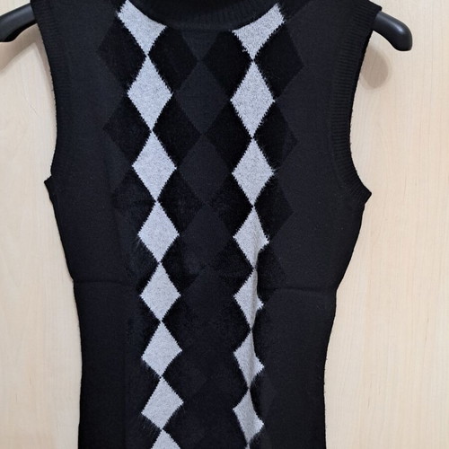 Wool sweater new, black and grey, turtleneck, sizes XS to M