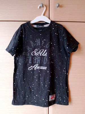 Urban Classics kids shirt like new, black and grey, size 146 cm