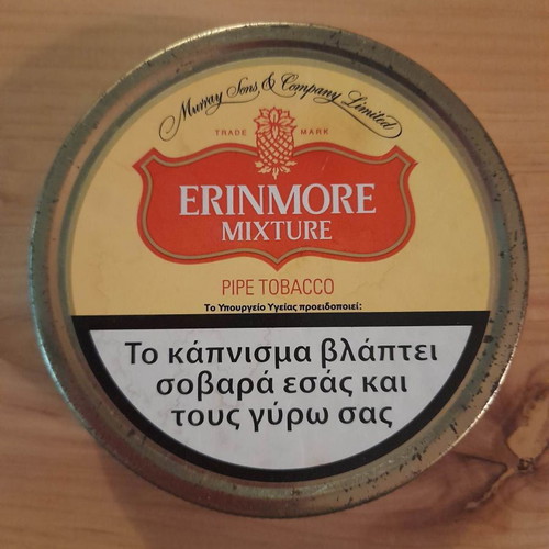 Erinmore Mixture Pipe Tobacco tin box used, empty