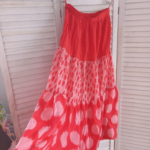 Moutaki skirt like new, red and pink, sizes M L 5XL