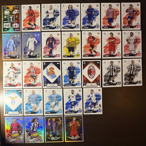 Topps Match Attax 2023/24 collectible football cards pack of 28 with game guide like new