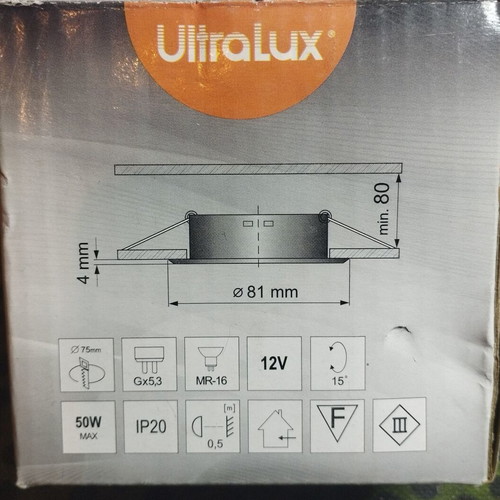 Ultralux Recessed Spot Light Nickel Matte new