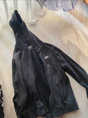 Nike hoodie jacket, black, size M