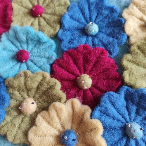 Uttam London bag new, colorful wool felt