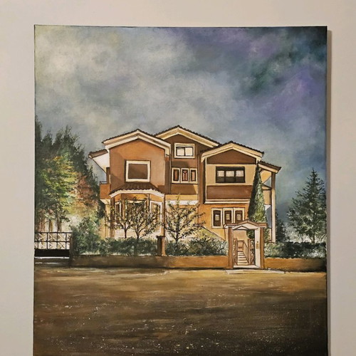 Painting by L. Ioannidou new authentic, dimensions H70 x W60