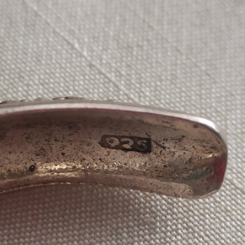 Handmade Silver Cuff Bracelet like new, oxidized unique design