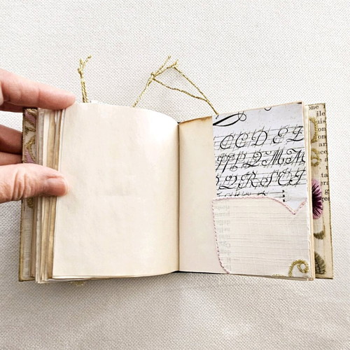 Purple Heart handmade mini notebook like new