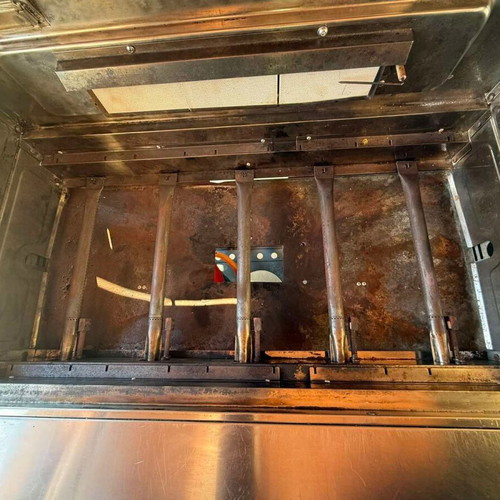 Mr Grill Me barbecue refurbished with hood and rotisserie
