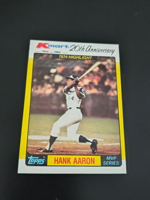 1982 Topps Hank Aaron Baseball Card like new