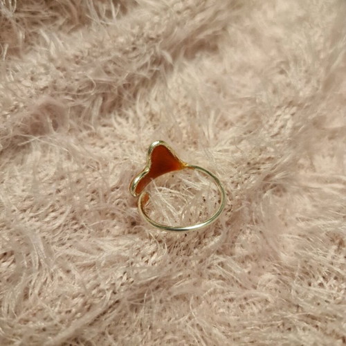 Heart ring with liquid glass new